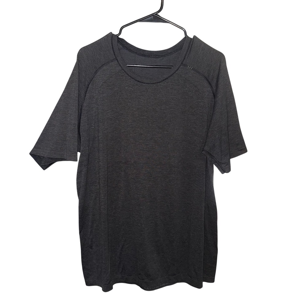 Lululemon Metal Vent Tech Short Sleeve Shirt Mens XL Black Gray Athletic Gym